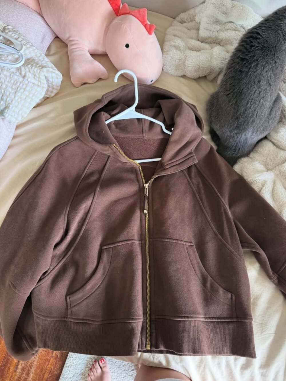 lulu brown full zip scuba